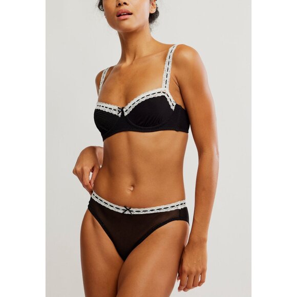 FREE PEOPLE So Sweet Bikini Undies / Black Combo - Picture 2 of 6
